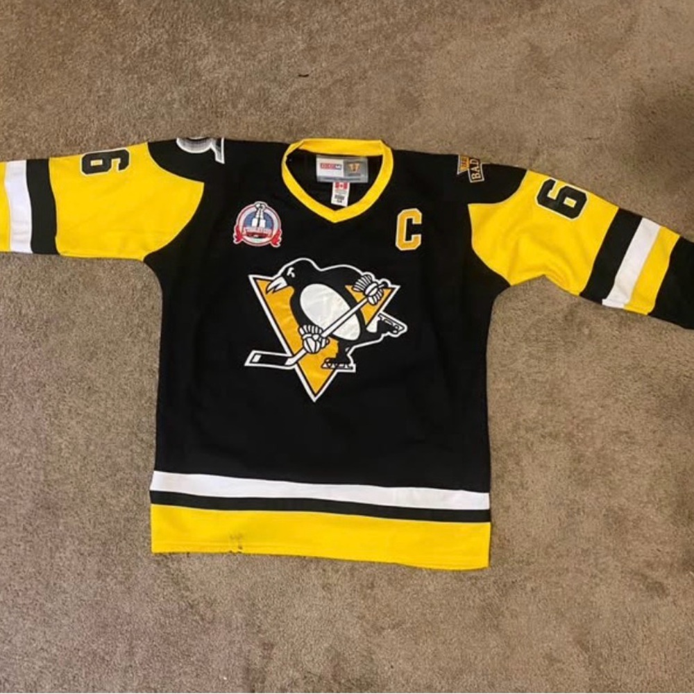 CCM Black and Yellow Vintage Hockey Jersey